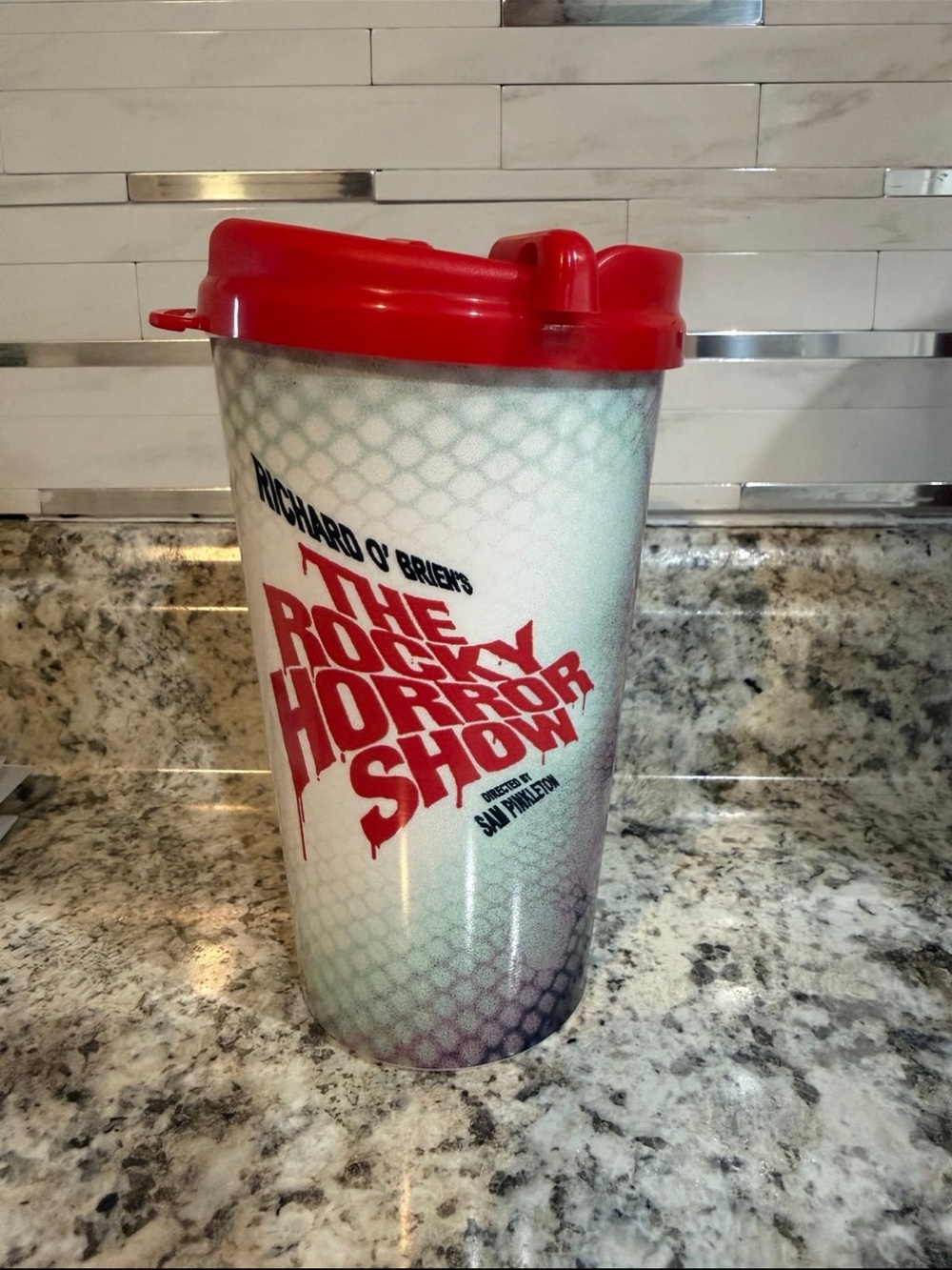 The Rocky Horror Show Travel Mug with Red Lid